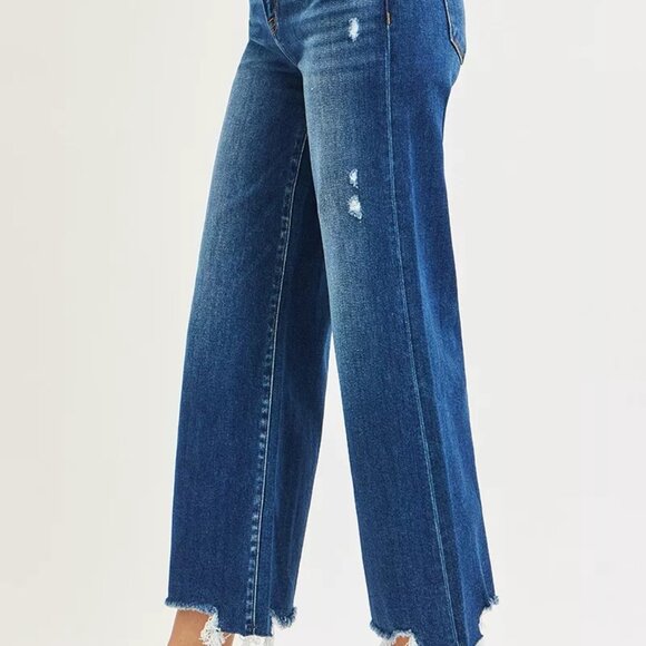 RISEN High Rise Crop Wide Leg Jeans - Picture 4 of 7
